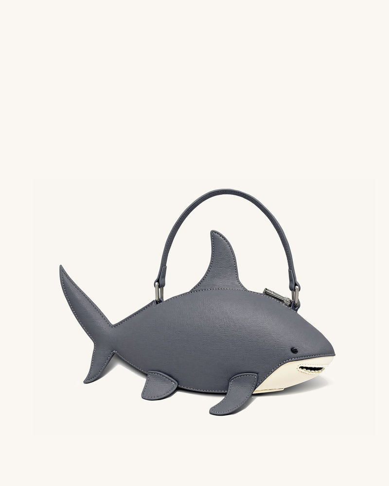 Nerys Shark Look Top Handle Bag - Grey