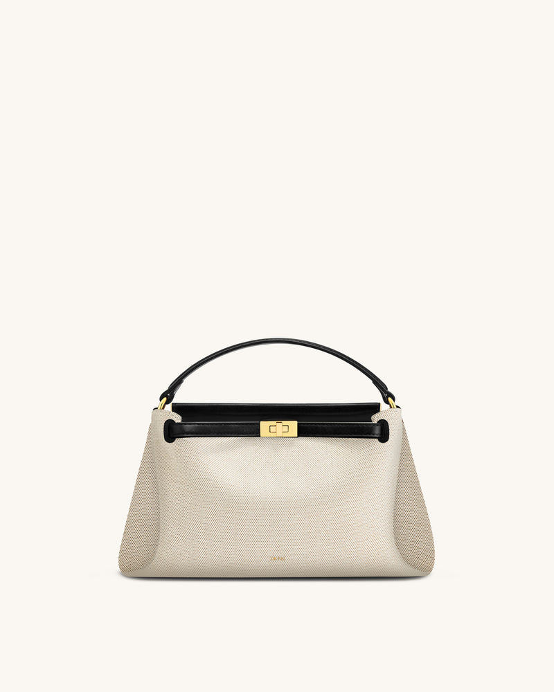 Carmen Top Handle Bag - Black Canvas