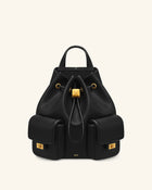 Avery Pebbled Drawstring Utility Backpack – Black