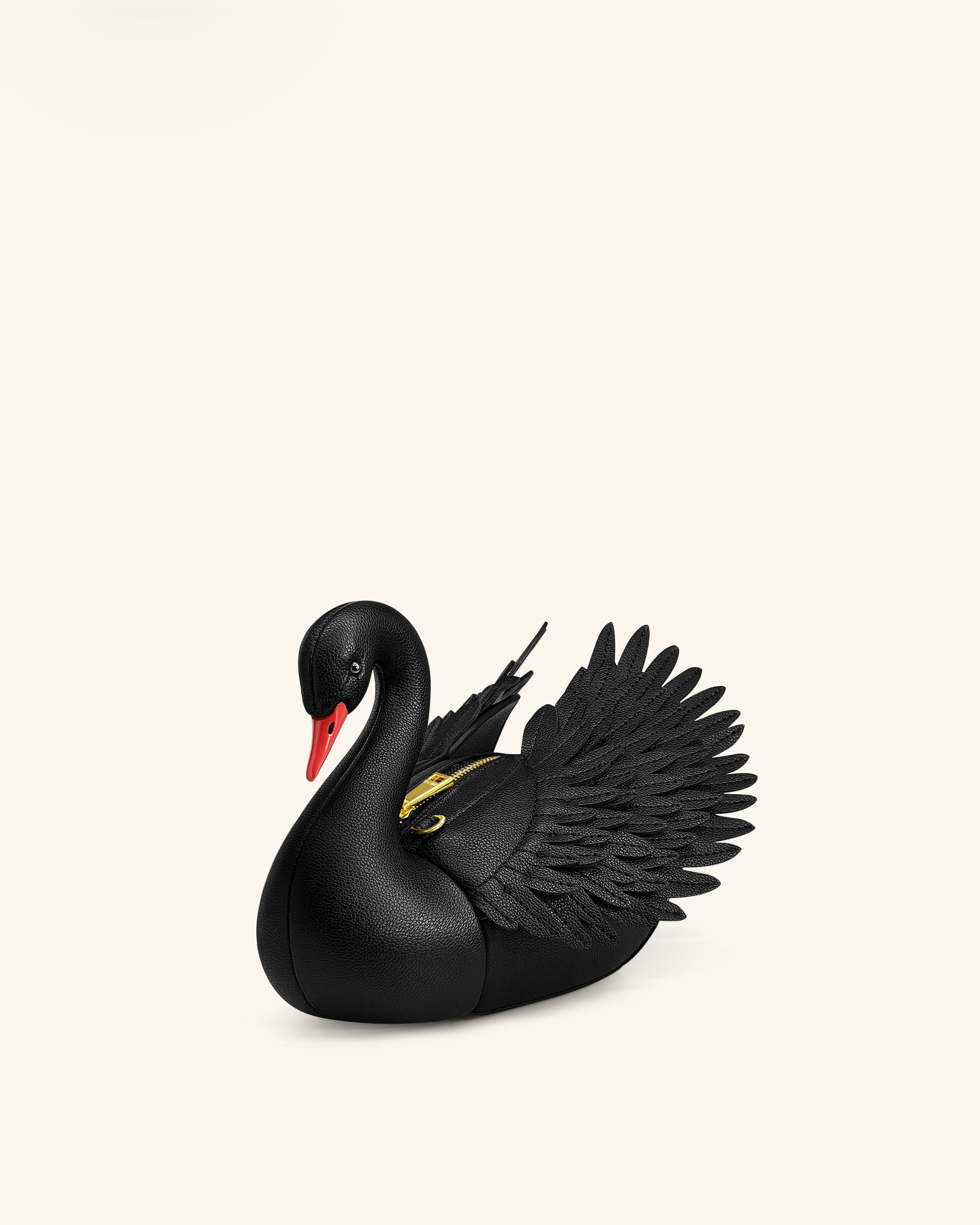 Alani Swan Shaped Crossbody Bag - Black