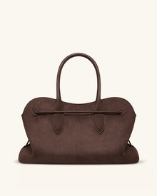 Adele Large Metal Rope Knot Tote Bag - Mocha Brown