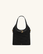 Brooke Mini Belted Embellished Top Handle Bag - Black