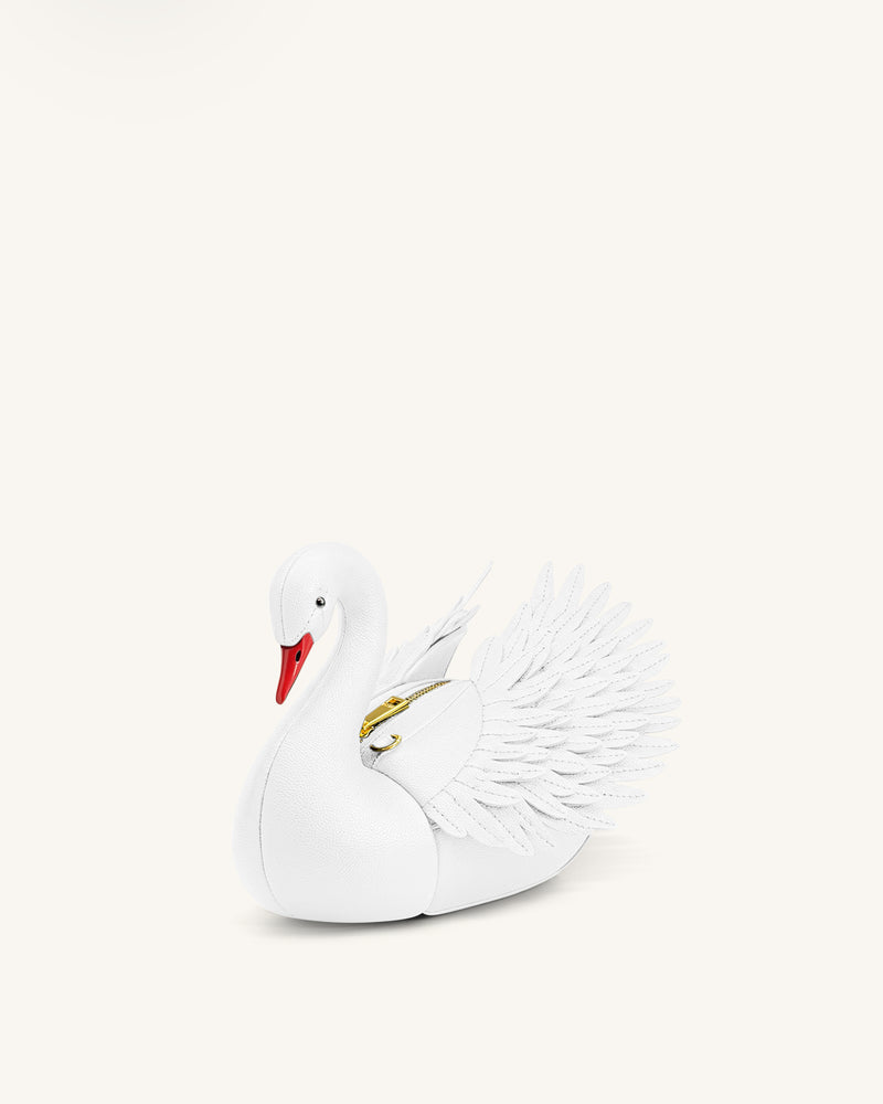 Alani Swan Shaped Crossbody Bag - White