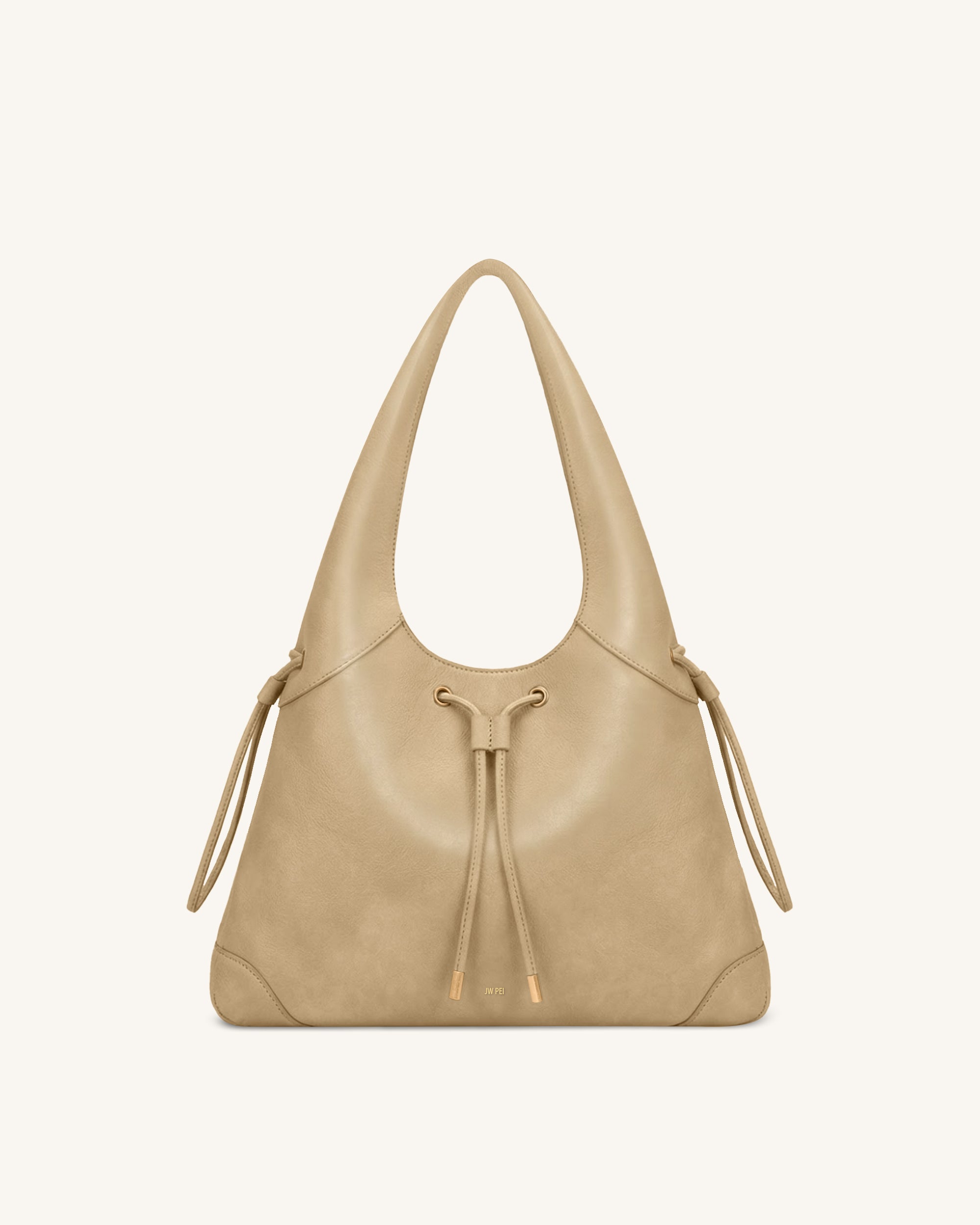 Elara Drawstring Hobo Bag - Khaki