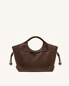 Virelle Drawstring Tote Bag - Brown