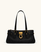 Yvette Elongated Tote Bag - Black