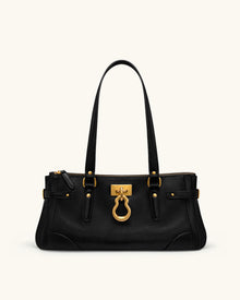 Yvette Elongated Tote Bag - Black