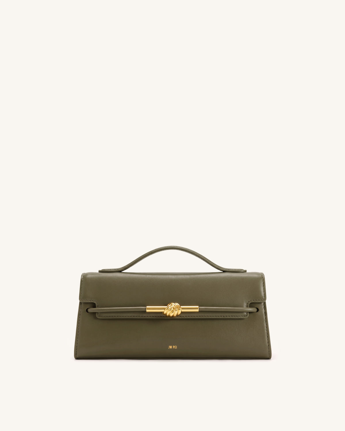 Lena Metal Rope Knot Top Handle Bag - Olive Green