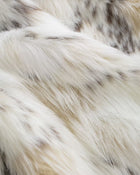 Faux Fur Jacket - White Leopard