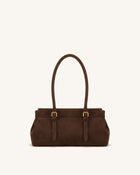 Brielle Faux Suede Tote - Brown