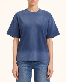Essential Acid Wash Boxy Tee - Vintage Blue