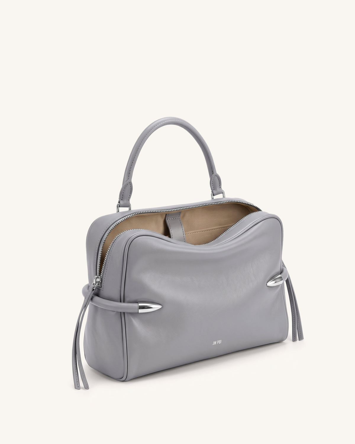 Callie Tusk Detail Shoulder Bag - Mist Gray