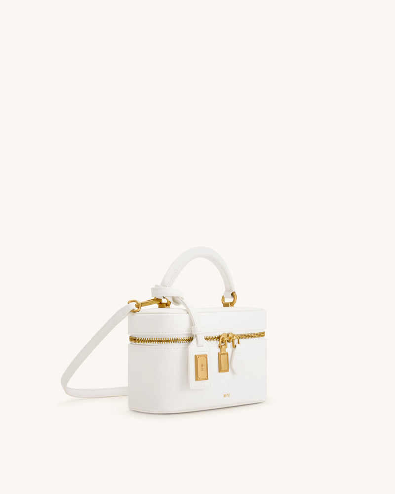 Cleo Box Shape Top Handle Bag - Off-white
