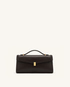Delphine Top Handle Bag - Dark Brown