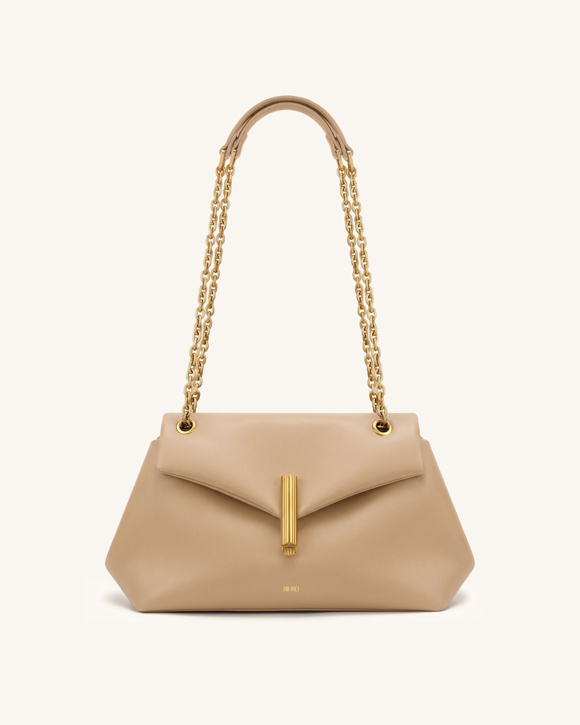 Valerie Chain Flap Shoulder Bag - Khaki