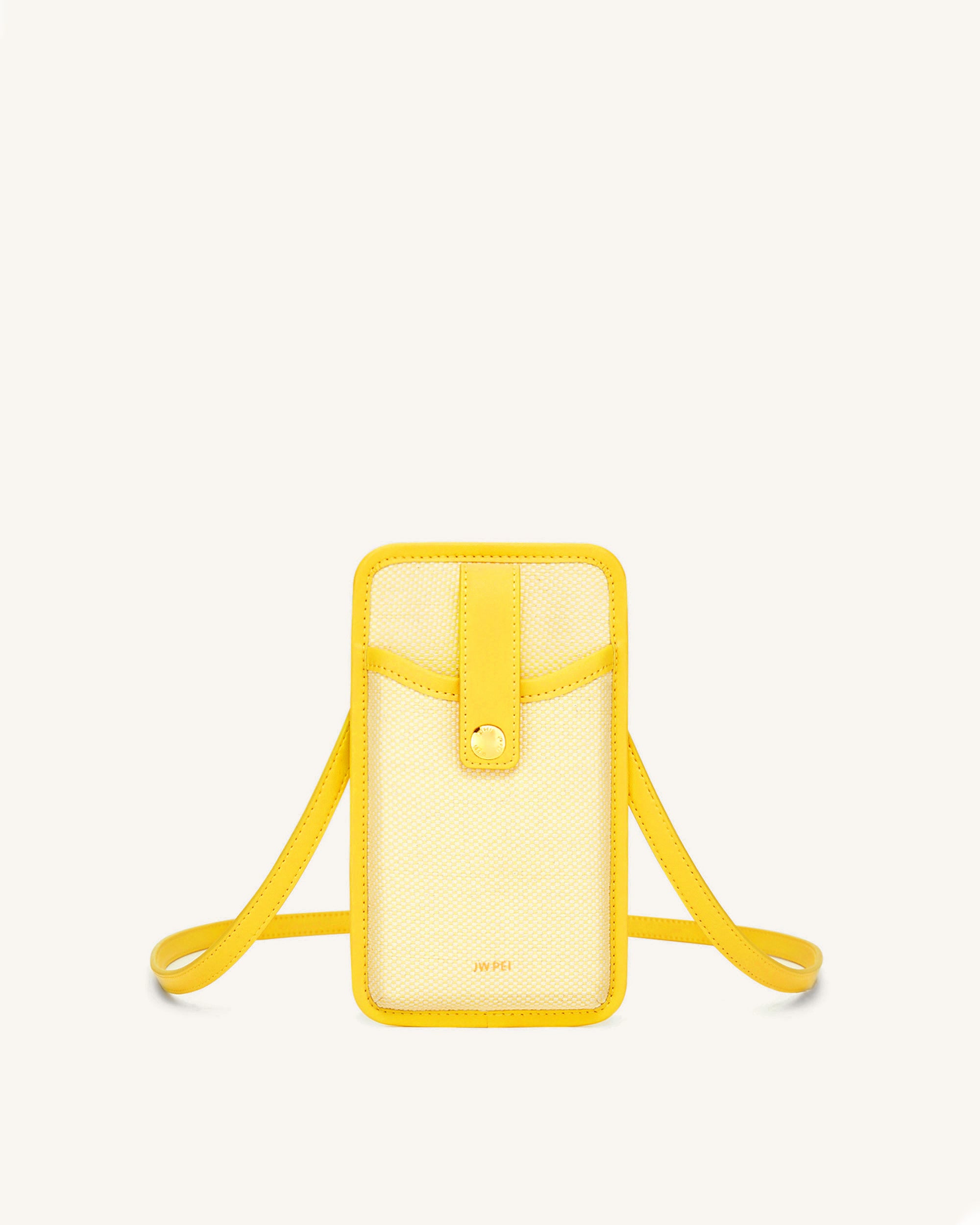 Aylin Canvas Phone Bag - Yellow