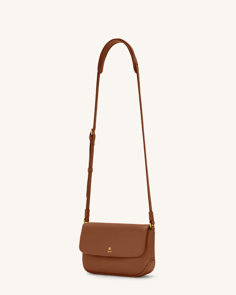Debby Flap Crossbody  Bag - Brown