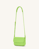Debby Flap Crossbody  Bag - Lime Green