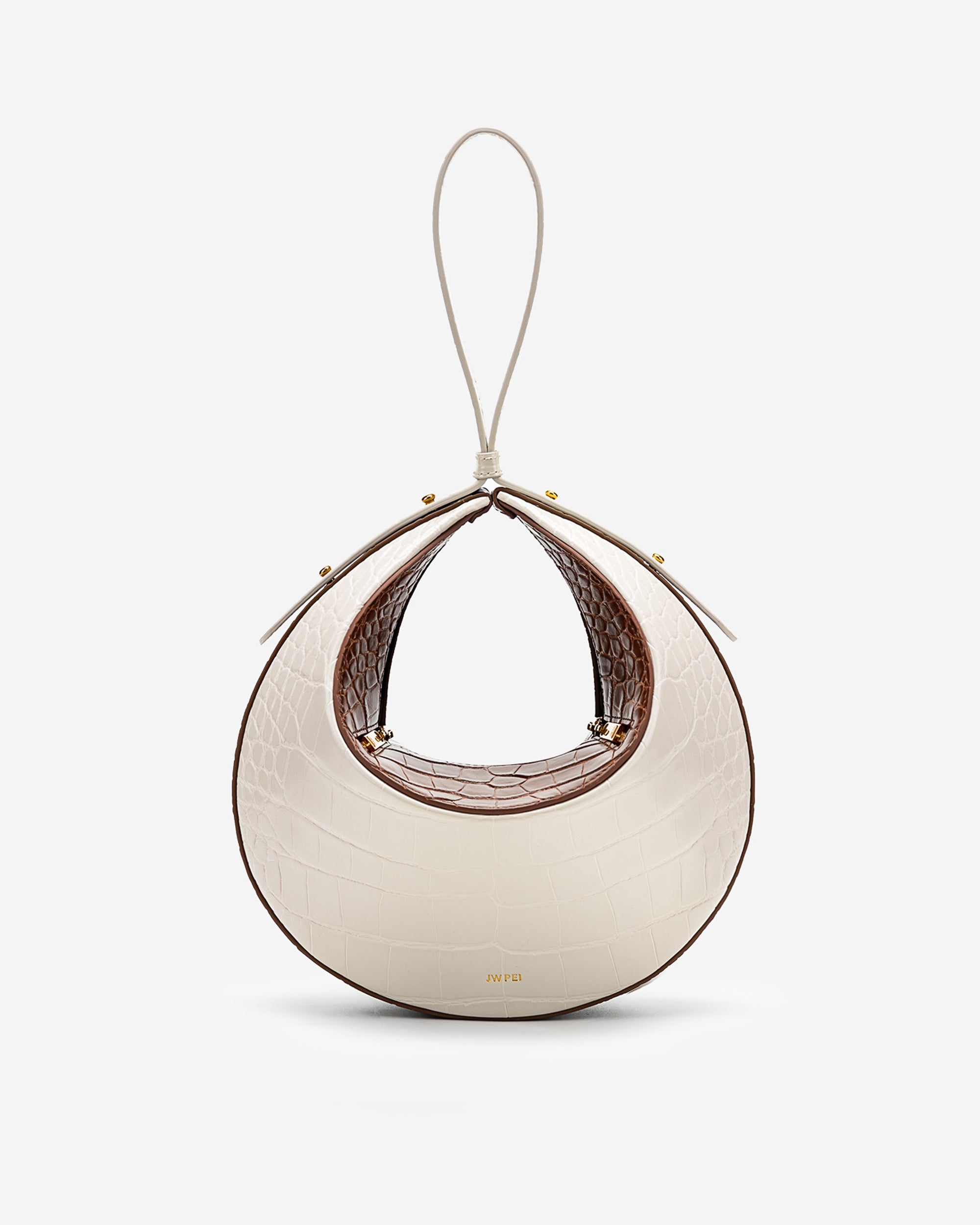 Rantan Bag - Beige & Brown Croc