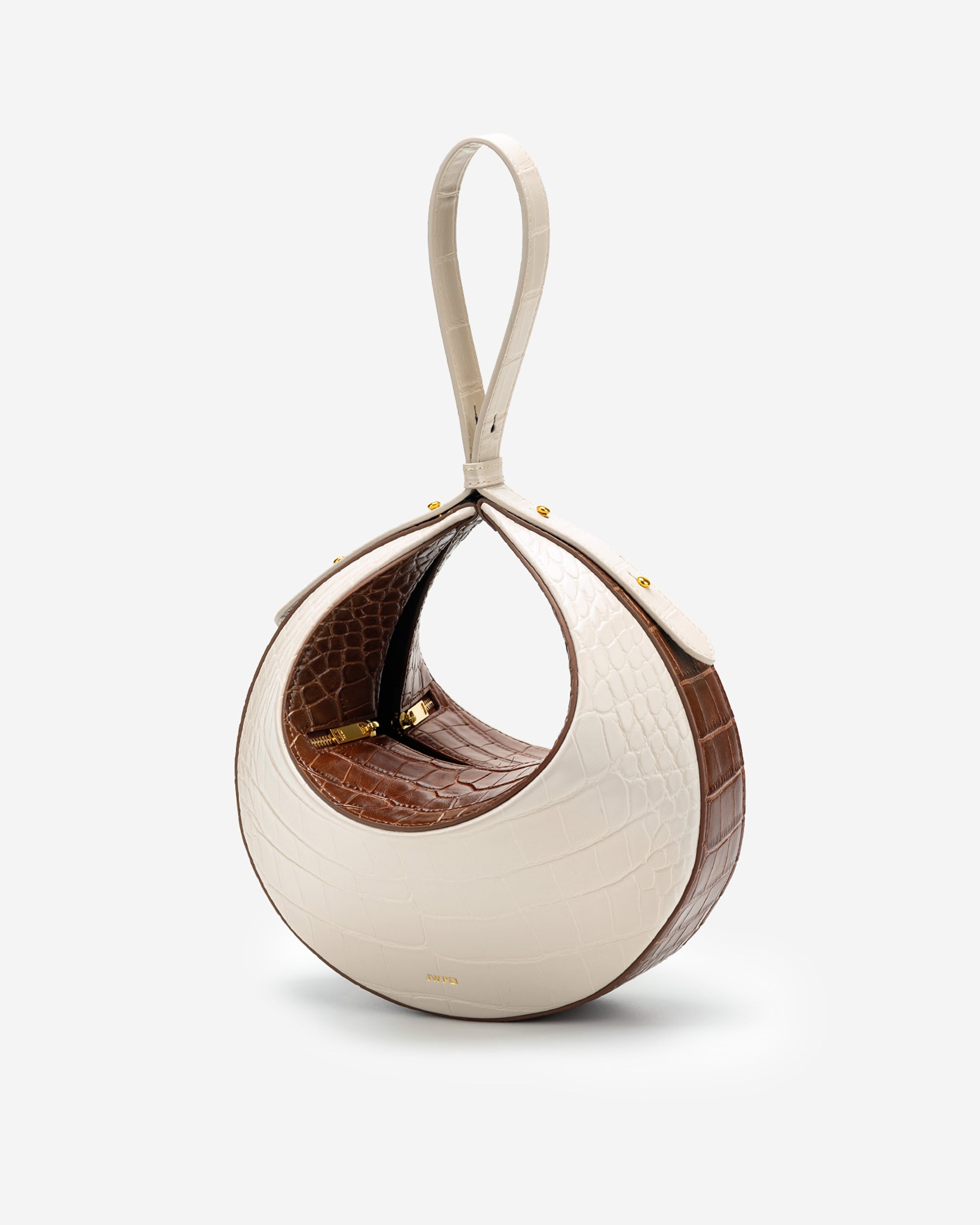 Rantan Bag - Beige & Brown Croc