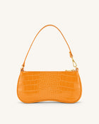 Eva Shoulder Bag - Apricot Yellow Croc