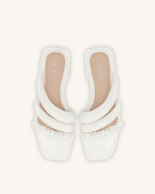 Jada Flat Mule - White