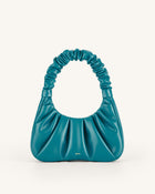 Gabbi Ruched Hobo Handbag - Peacock Blue