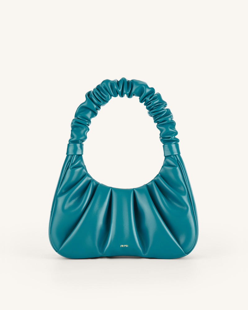 Gabbi Ruched Hobo Handbag - Peacock Blue
