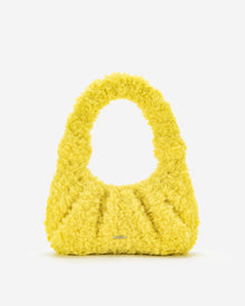 Gabbi Faux Fur Hobo Handbag - Yellow