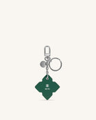 Rhombus Bag Charm And Key Holder - Dark Green