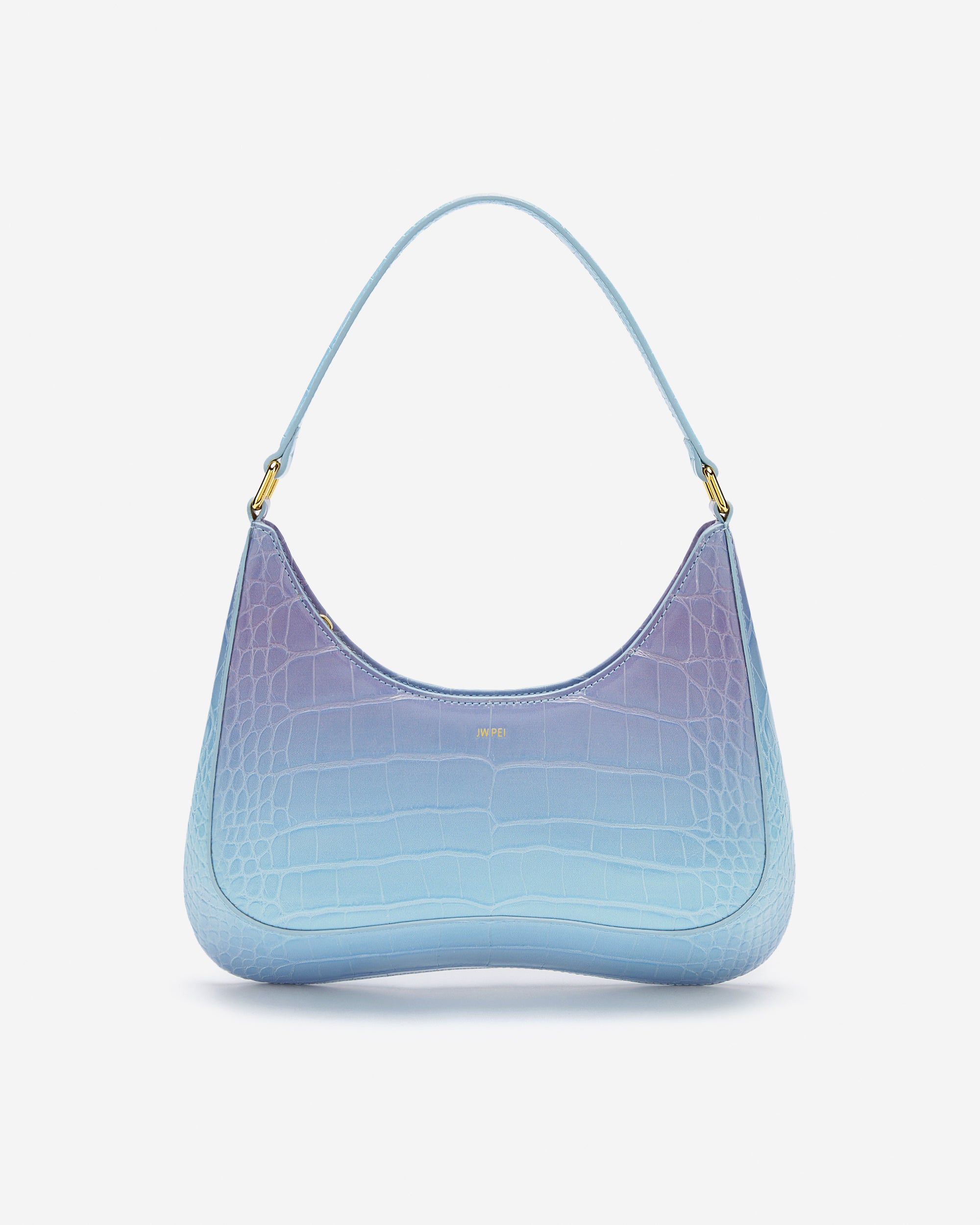 Ruby Shoulder Bag -  Blue & Purple Gradient Croc