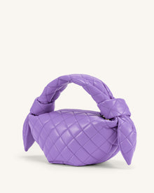 Croissant Top Handle Bag - Purple