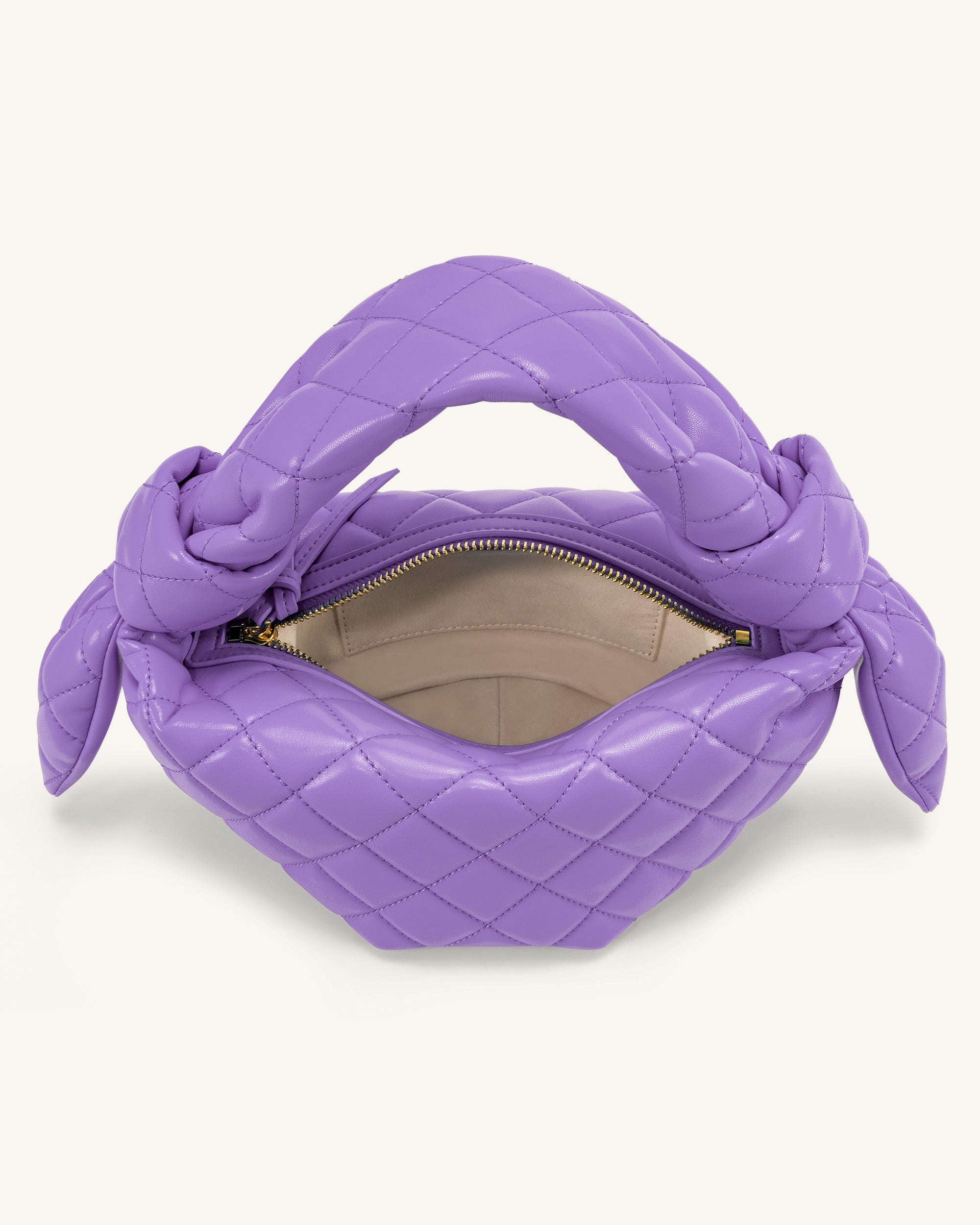 Croissant Top Handle Bag - Purple