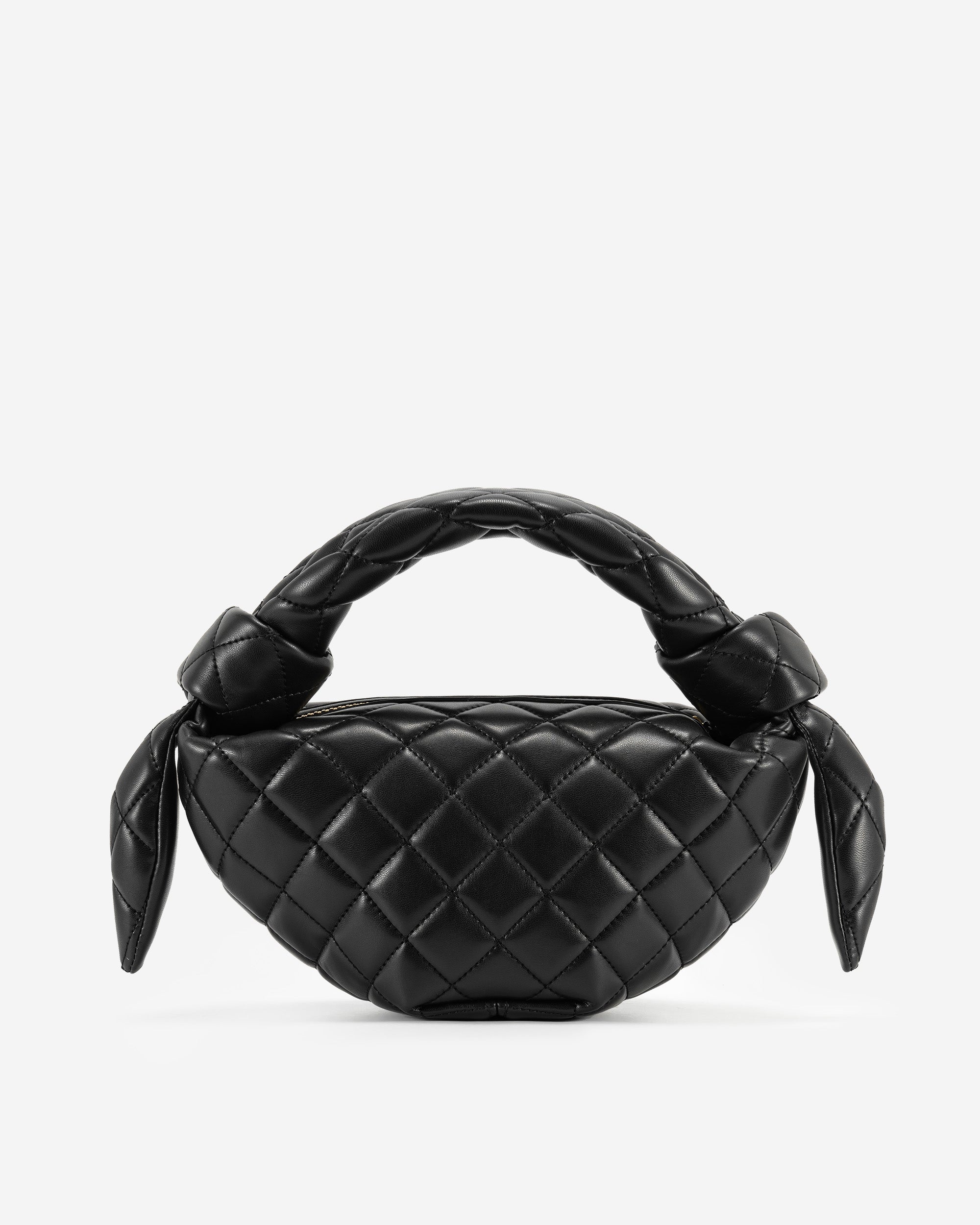 Croissant Top Handle Bag - Black