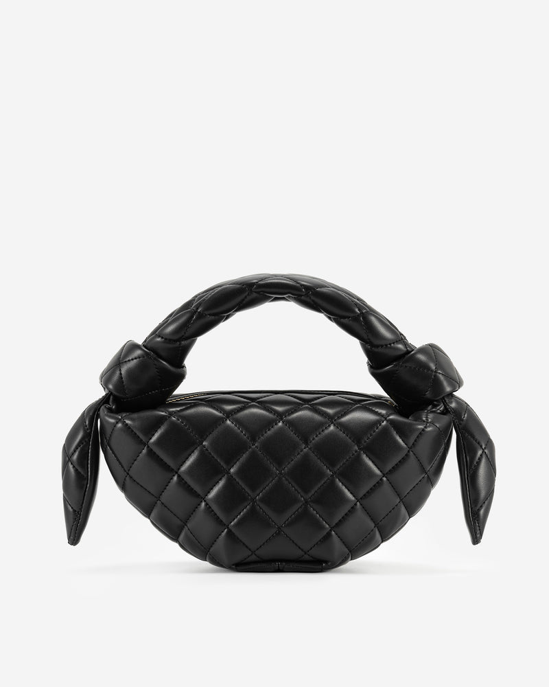 Croissant Top Handle Bag - Black