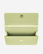 Julia Acrylic Chain Crossbody Bag - Sage Green Croc