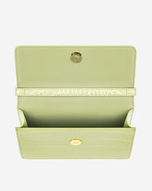 Julia Acrylic Chain Crossbody Bag - Sage Green Croc