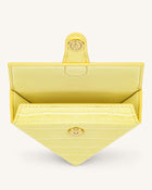 Triangle Mini Box - Light Yellow Croc