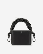 Rylee Pleated Drawstring Top Handle Bag - Black