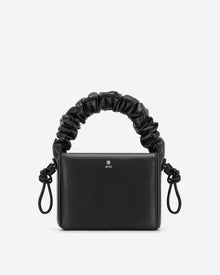 Rylee Pleated Drawstring Top Handle Bag - Black