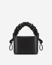 Rylee Pleated Drawstring Top Handle Bag - Black