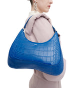 Ruby Shoulder Bag - Classic Blue Croc